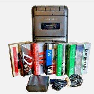 ONN Cassette Recorder with Built-In Microphone & One Touch Recording & Accessor.